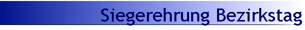 Siegerehrung Bezirkstag